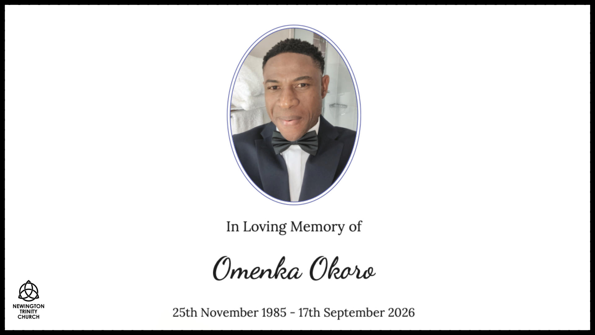 Service of Thanksgiving For Omenka Okoro