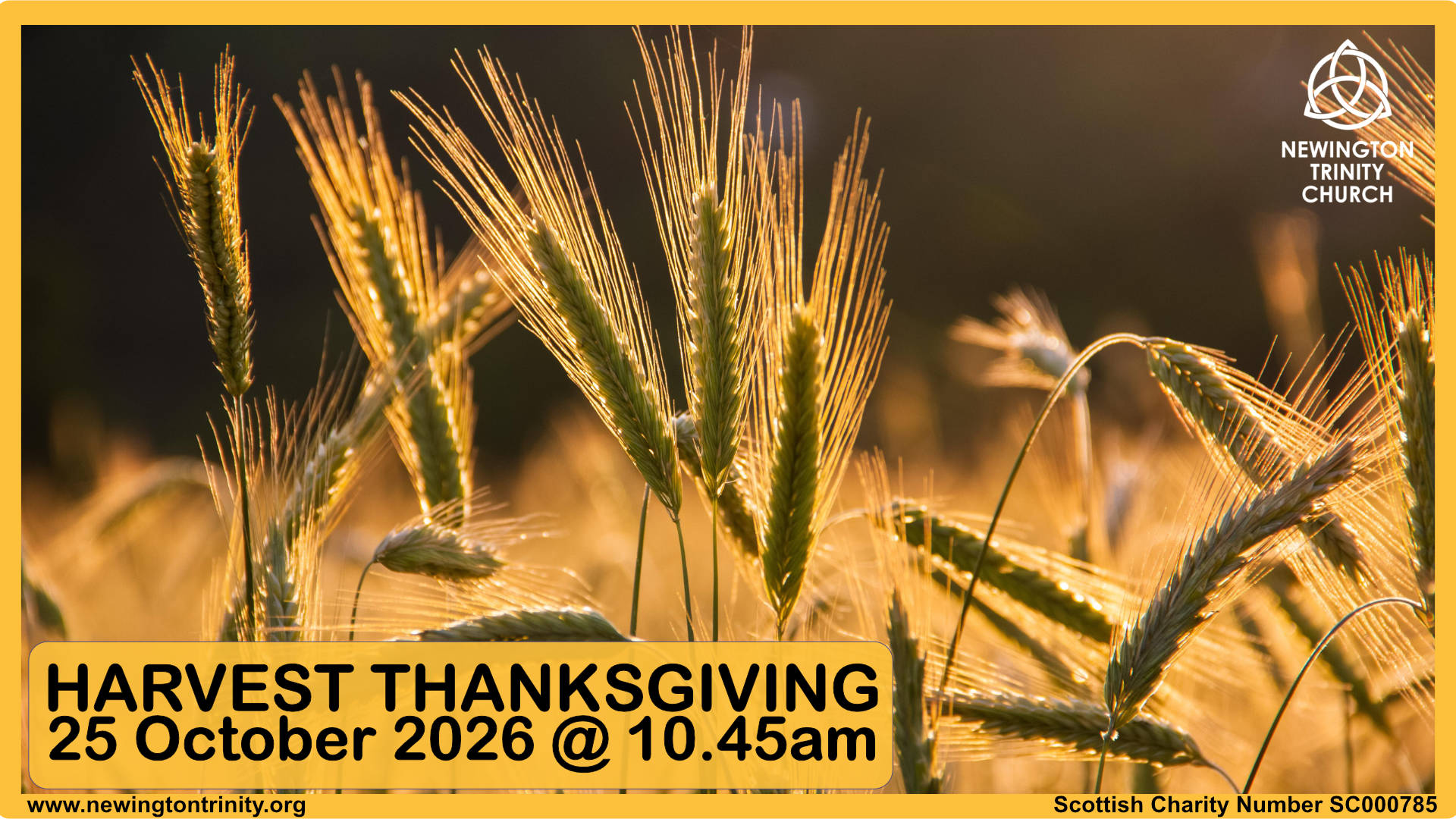 Service 25 October 2026 @ 10.45am